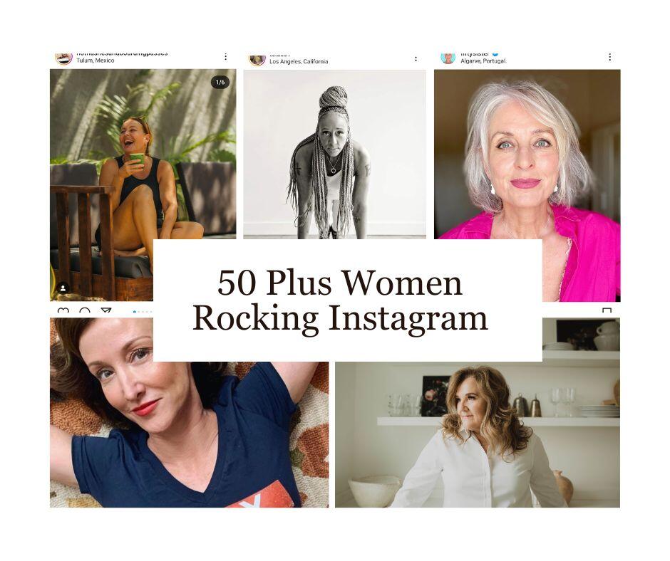 Empowering collage celebrating diverse women over 50 of various races, sizes, and styles. Embracing age positivity and showing there is no wrong way to age. Inspiring images of strength, beauty, and individuality