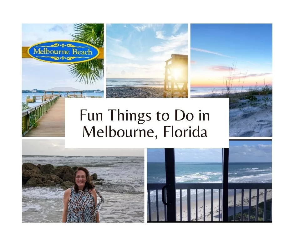 25 fun things to do in Melbourne Florida.  Image includes pictures of the Melbourne fishing pier, beaches and luxury hotel accomidations on the beach. 
