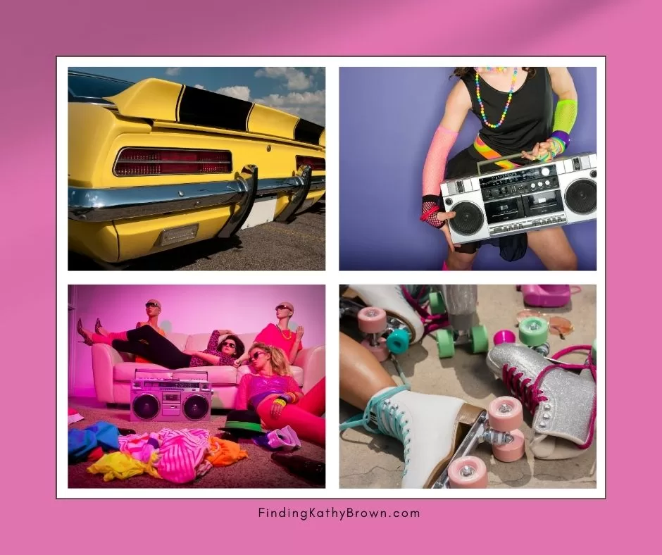 Growning Up Genx what things we miss from our youth.  Images of neon, boom boxes, and vintage cars