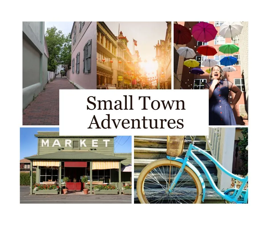 Top Small Towns in America.  Image shows the charm of a small town vacation by Chattanooga Travel Blogger Finding Kathy Brown