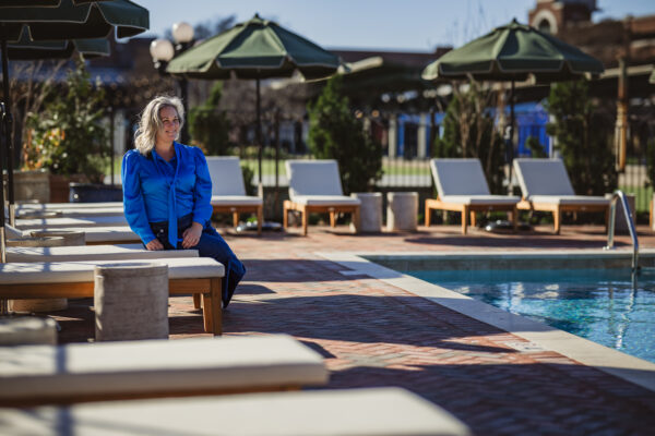 Heated Resort Pool in the Winter months at the Hotel Chalet in Chattanooga, TN. Image Credits CHRISTIAN MICHELLE PHOTOGRAPHY